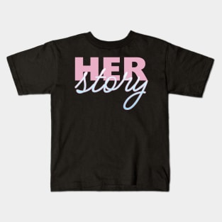 Herstory womens history month trans pride flag Kids T-Shirt